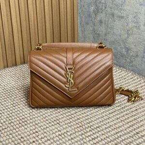 Yves Saint Laurent Tan Quilted Shoulder Bag